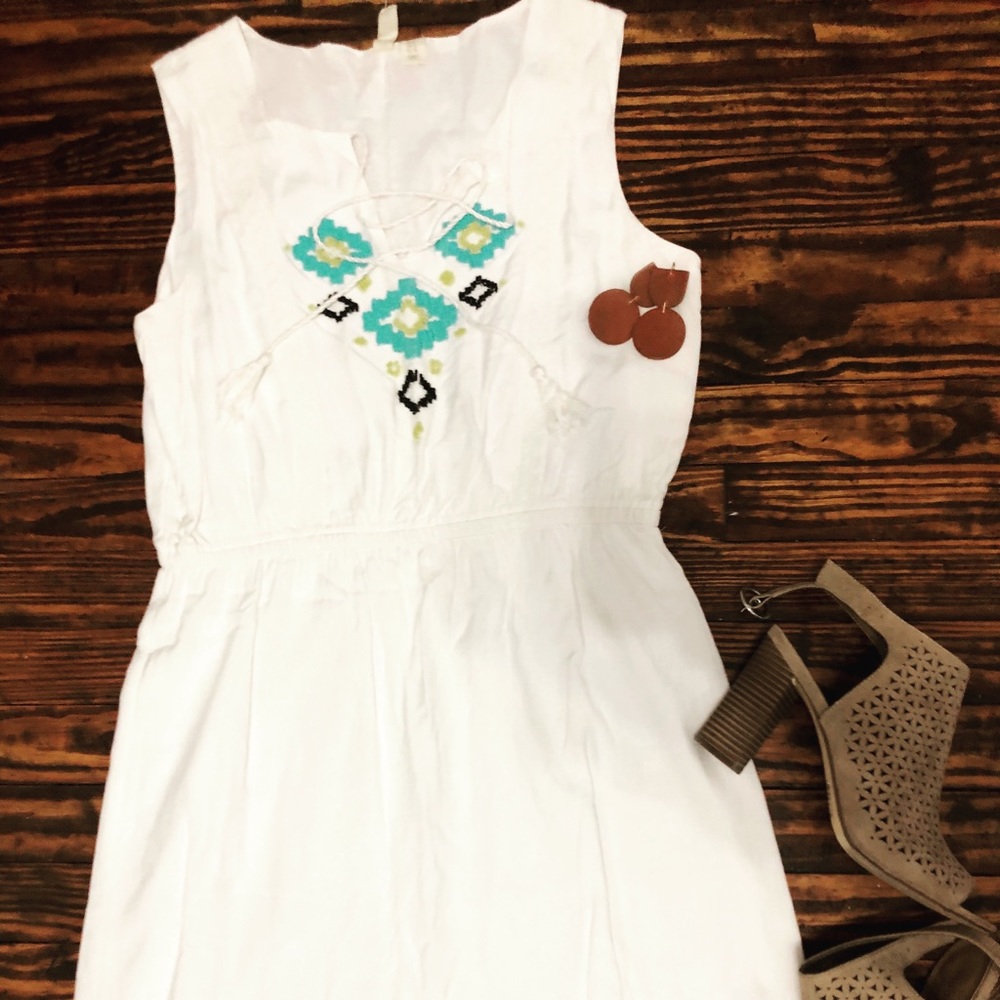White boho dress